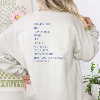 September Sweatshirt Of The Month - Philippians 4:8