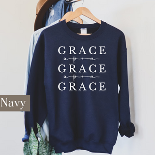 Grace Upon Grace Upon Grace Crewneck Sweatshirt