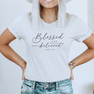 Blessed Is She Who Has Believed Graphic T-Shirt