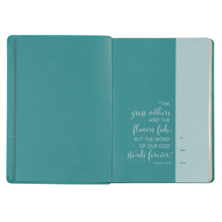 Devotional Bible NLT for Women Faux Leather, Teal