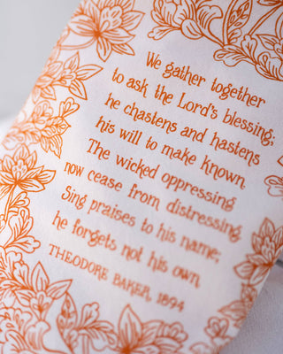 We Gather Together Hymn Tea Towel — 24" x 20"