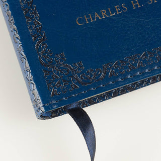 Faith's Checkbook Navy Blue Faux Leather One-Minute Devotion