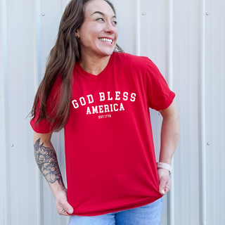 God Bless America 1776 - Comfort Christian T-Shirt, Gospel Wear and Share