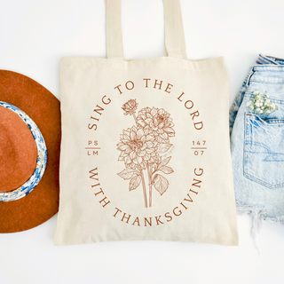 November Tote Of The Month -  Sing To The Lord With Thanksgiving