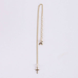 Necklace - Cross Gold Over Sterling Sliver - 16-18"