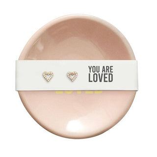 Ceramic Ring Dish & Earrings - You Are Loved