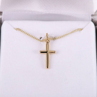 Necklace - Cross Gold Over Sterling Sliver - 16-18"