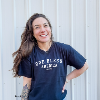 God Bless America 1776 - Comfort Christian T-Shirt, Gospel Wear and Share