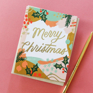 Merry Christmas Scribbles Card