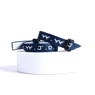 Bracelet Woven WWJD Delta Blue Pk25