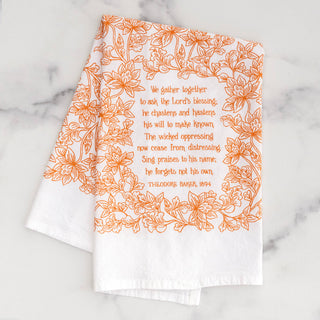 We Gather Together Hymn Tea Towel — 24" x 20"