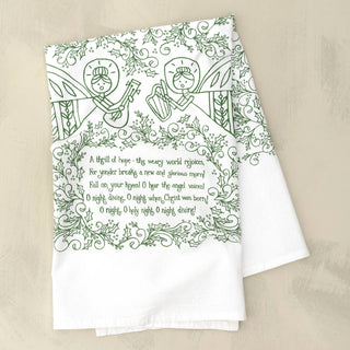 O Holy Night Christmas Hymn Tea Towel