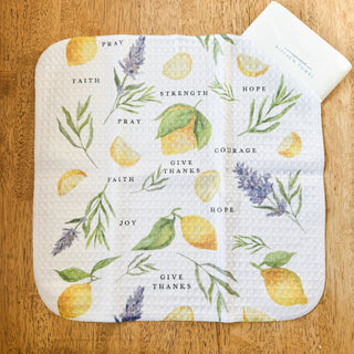 Give Thanks Christian Microfiber Kitchen, Cleaning, Dish and Hand Towel 12"x12"