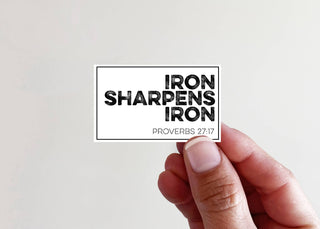 Iron Sharpens Iron Men's Vinyl Laptop Water Bottle Sticker