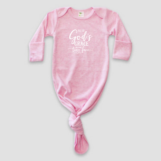 All Of God's Grace in One Tiny Face Pink Newborn Sleep Sack