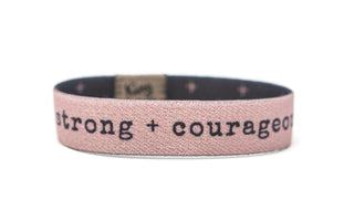 JOSHUA 1:9 BE STRONG + COURAGEOUS Stretchy Bracelet