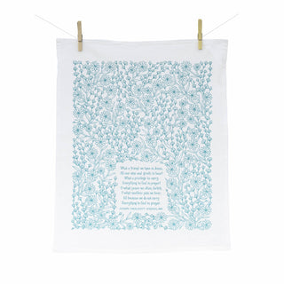 What A Friend Hymn Tea Towel — 24"x20"