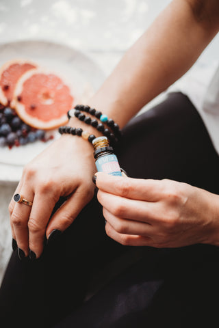 Lilac Jasper Lava Stone Diffuser Bracelets