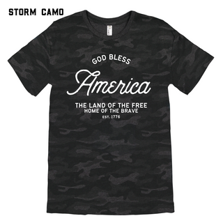 God Bless America Christian Tee Shirt in Multiple Color Options